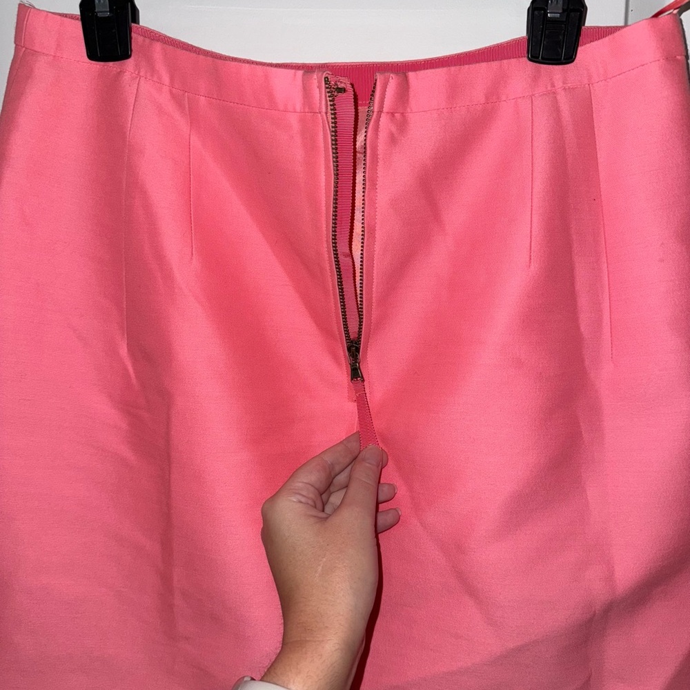 J. Crew Coral/Pink Wool A-Line Skirt - Picture 5 of 9